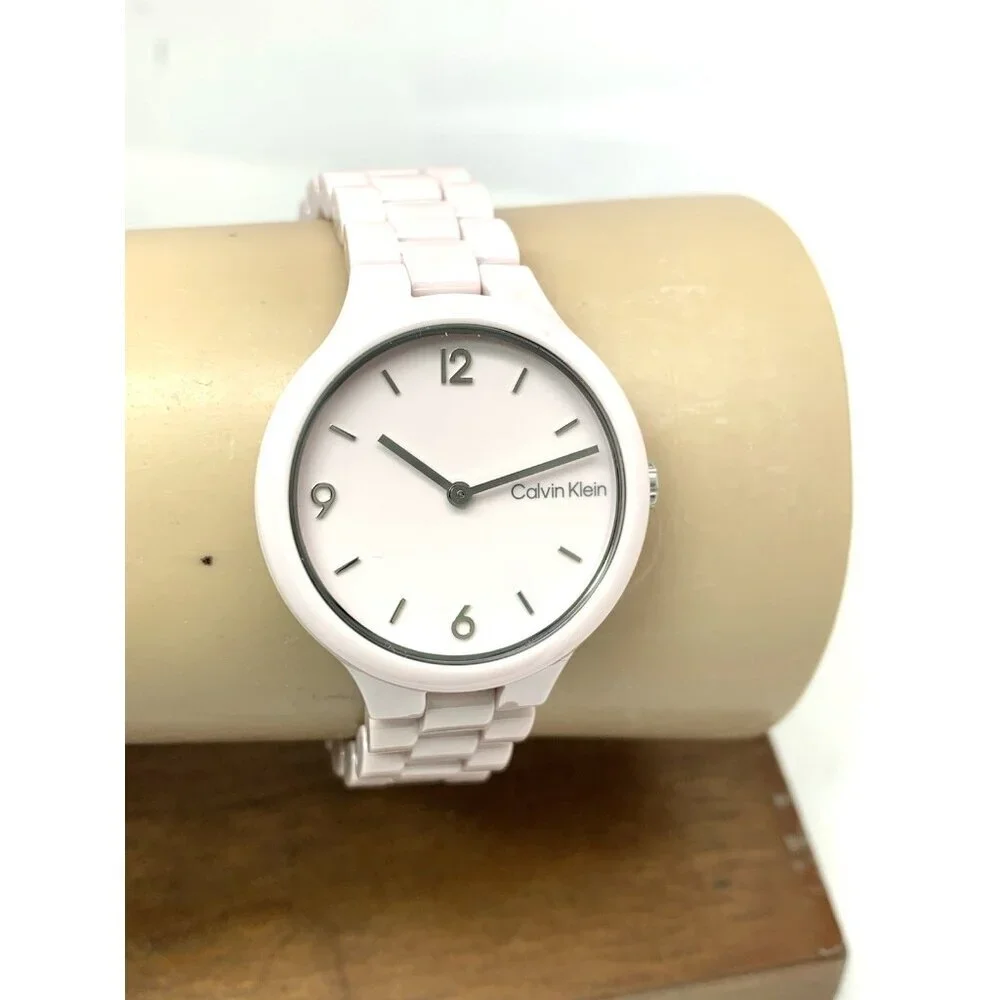 Calvin Klein Women's Watch 25200077 Quartz Pink Blush Ceramic 32mm